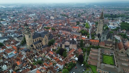 drone photo Bruges belgium europe