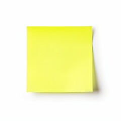 Neon Yellow Post-it Note on a Minimalist Background Displaying Clarity.
