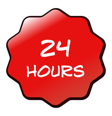 24 hour sale tag , 24 hour sale label and tag. Sticker with word new, sales label collection suitable for design promotion media isolated on transparent background.
