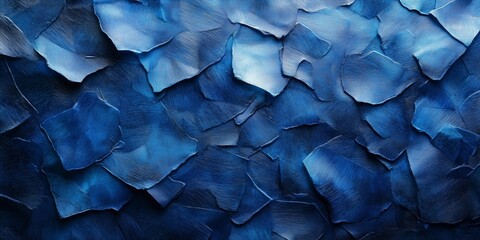 Fototapeta premium Indigo and Ivory Crayon Scribbles on Metal Surface, generative ai