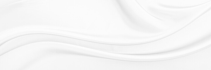 Obraz premium White gray satin texture that is white silver fabric silk panorama background with beautiful soft blur pattern natural.