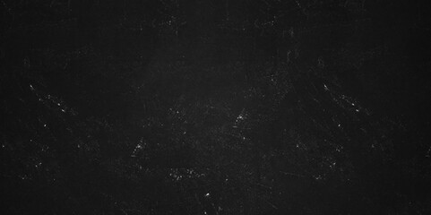 Dark black wall texture and dark charcoal grunge smooth paint concrete cement floor old black with elegant vintage. studio grunge blackboard and chalkboard texture backdrop background.