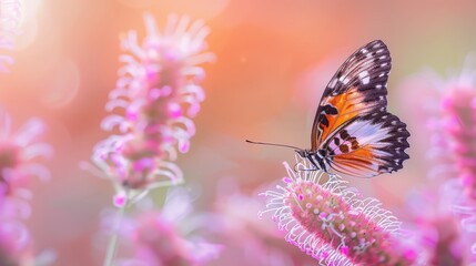 Butterfly Feeding on Nectar in Macro Photography Showcasing Ecosystems
