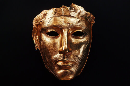 Ancient mask statue of Julius Caesar