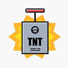 The TNT Trigger in white background. Isolated Vector illustration