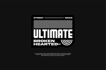 typography streetwear urban fashion template for printing	