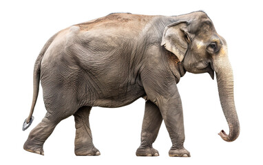 Fototapeta premium Asian elephant on white background