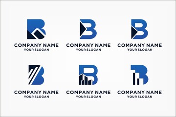 Set of company logo design ideas vector Free Vector