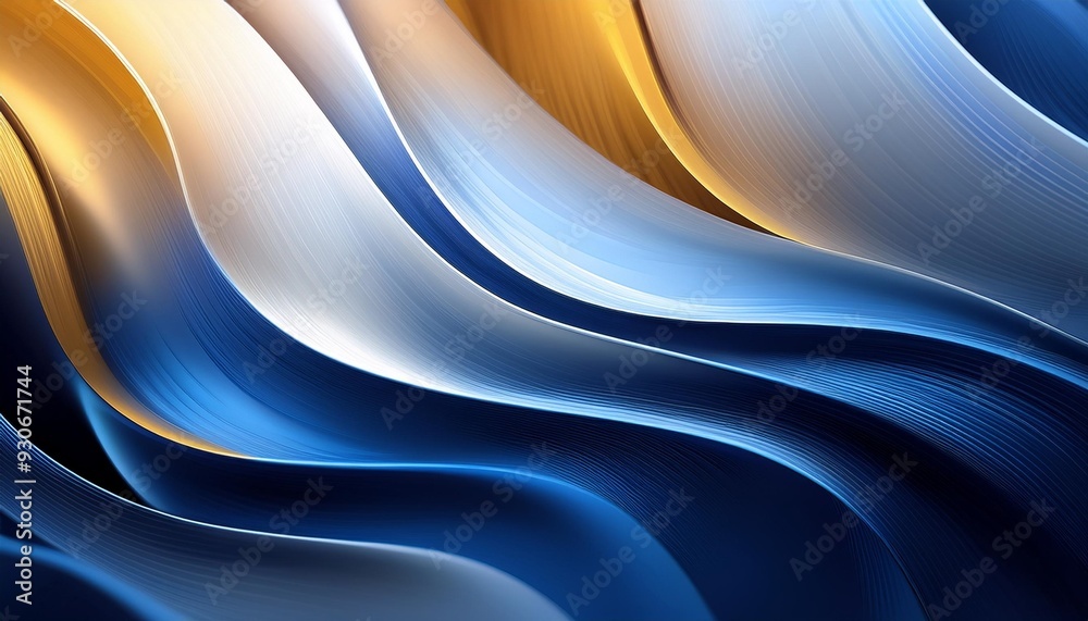 Wall mural abstract blue wave background white blue yellow abstract texture background color gradient backgroun