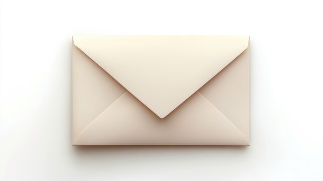 A simple, minimalist image of a blank cream envelope isolated on a white background. The envelope represents communication, correspondence, and the delivery of messages.