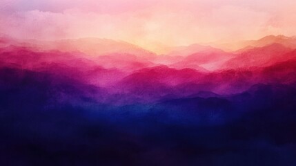 Obraz premium Abstract digital painting with amethyst purple, dark rust, snow white, and copper brown tones - gradient patterns & grainy poster art