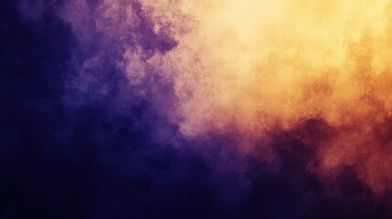 Abstract digital painting with midnight blue, sepia, ivory, and ochre tones - gradient patterns & grainy poster art