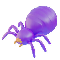 3D Halloween Icon Night Creepy Spider