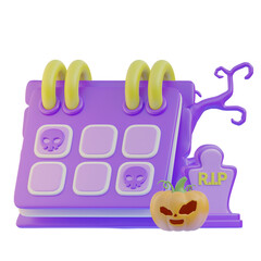 3D Halloween Horror Pumpkin Ghost Eye Ball Calendar Skull 