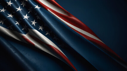 Blue american flag vactor template background