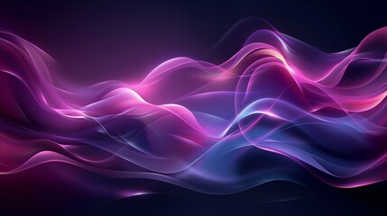 Fototapeta premium A vibrant abstract design featuring flowing waves in shades of pink and blue.