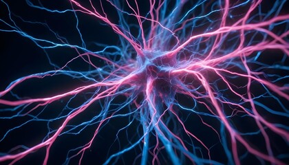 Obraz premium Colorful abstract image of neural network 