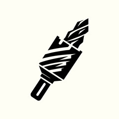 Electric Drill Bits Silhouette Vector Template