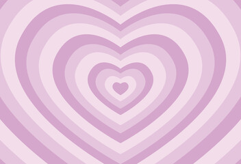 Heart burst background. Pink heart striped pattern illustration. Valentine's day background. Vector design for wallpaper, frame, posters, banners, greeting card, wedding, Valentine's day.