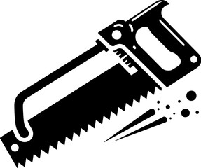 Hacksaw Tool Silhouette Vector Template