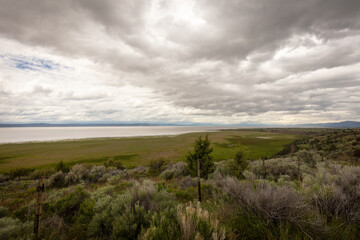 Oregon clouds over the river
