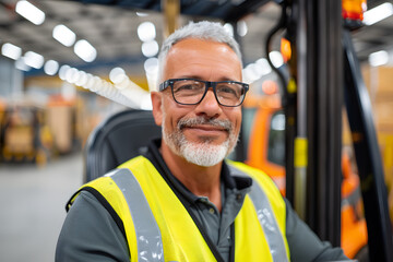 portrait of a man in a warehouse