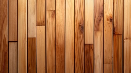Obraz premium A close-up of a wooden surface showcasing the natural grain and warm tones of various timber planks arranged harmoniously.