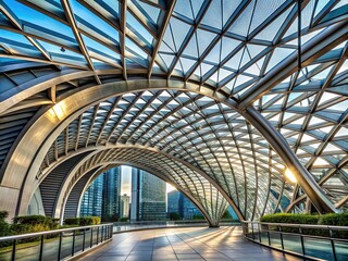 Obraz premium Elegant Curved Steel Structures