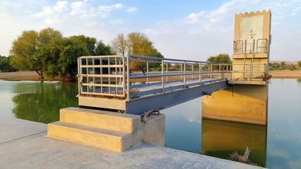 Way towards dam care taker room. small room at dam