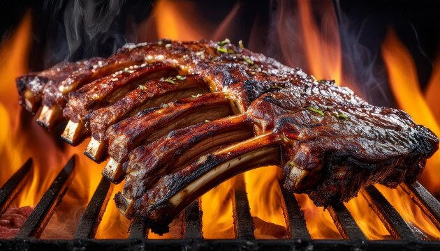 Traditional Argentine asado setup with meat cooking on a parrilla