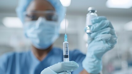 Fototapeta premium doctor holding syringe