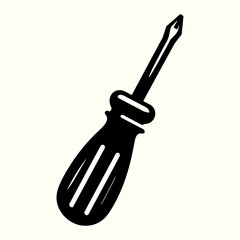 Screwdriver Tool Silhouette Vector Template