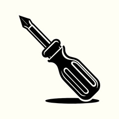 Fototapeta premium Screwdriver Tool Silhouette Vector Template