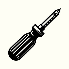 Screwdriver Tool Silhouette Vector Template