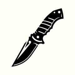 Utility Knife Tool Silhouette Vector Template