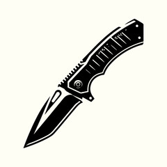 Utility Knife Tool Silhouette Vector Template