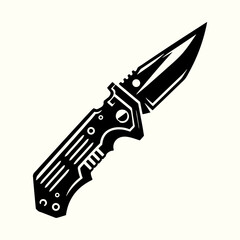 Utility Knife Tool Silhouette Vector Template