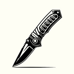 Utility Knife Tool Silhouette Vector Template