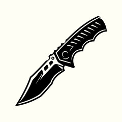 Utility Knife Tool Silhouette Vector Template