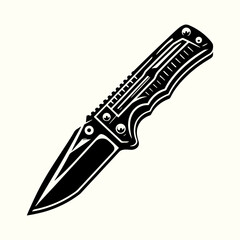 Utility Knife Tool Silhouette Vector Template