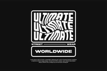 typography streetwear urban fashion template for printing	