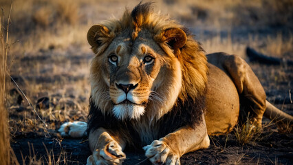 Obraz premium Amazing And Clos Up Image Of Lion