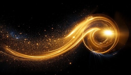 プラズマの回転と金粉のアクセント、デスクトップ画像、少しだけお洒落な感じに仕上げる Generated by AI