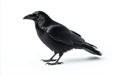 Fototapeta premium crow corvus isolated on white background