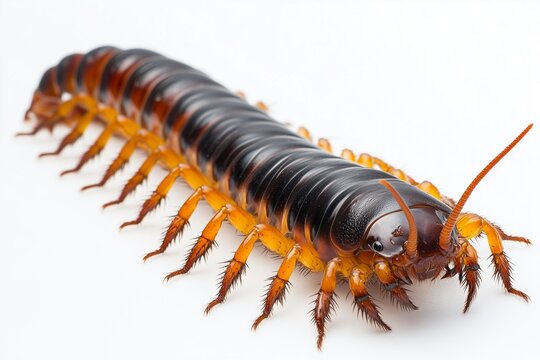 centipede isolated on white background