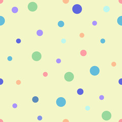 Colorful chaotic circle seamless pattern