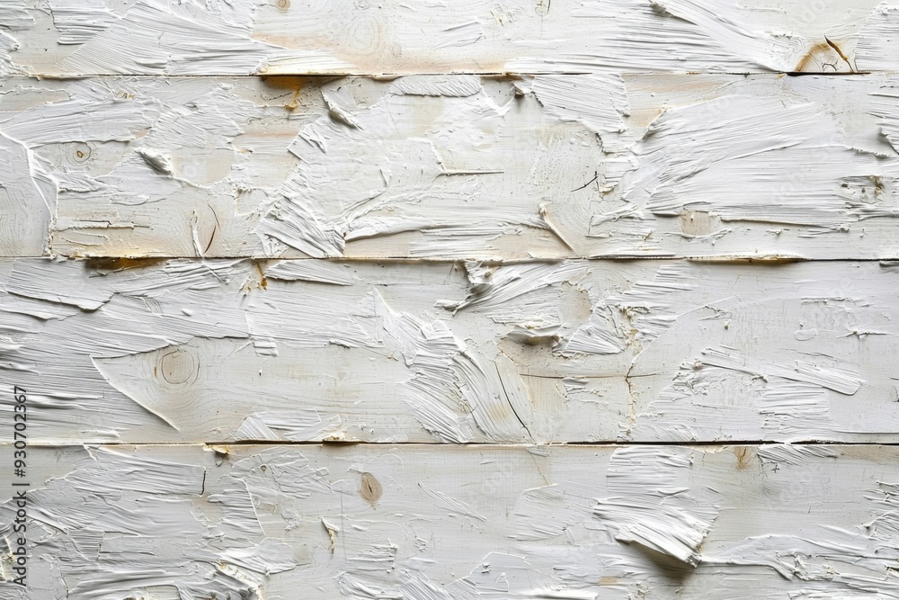 Wall mural Abstract background of white plywood texture created with generative AI