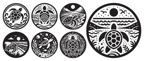 Turtle vector art, Turtle silhouette, Turtle illustration, Turtle black and white vector, black and white Turtle, Sea Turtle silhouette, Turtle black and white vector illustration, 