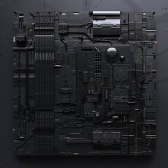 Fototapeta premium Detailed Circuit Board Design with Complex Layout 