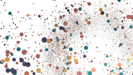  Multicolored confetti on white